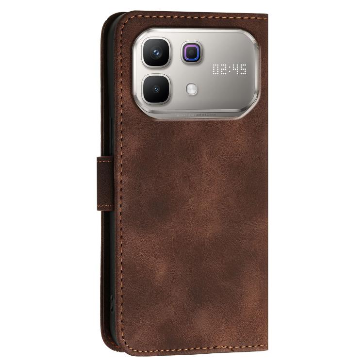 For Infinix Note 60 5G Grid Butterfly Embossed Pattern Leather Phone Case with Lanyard