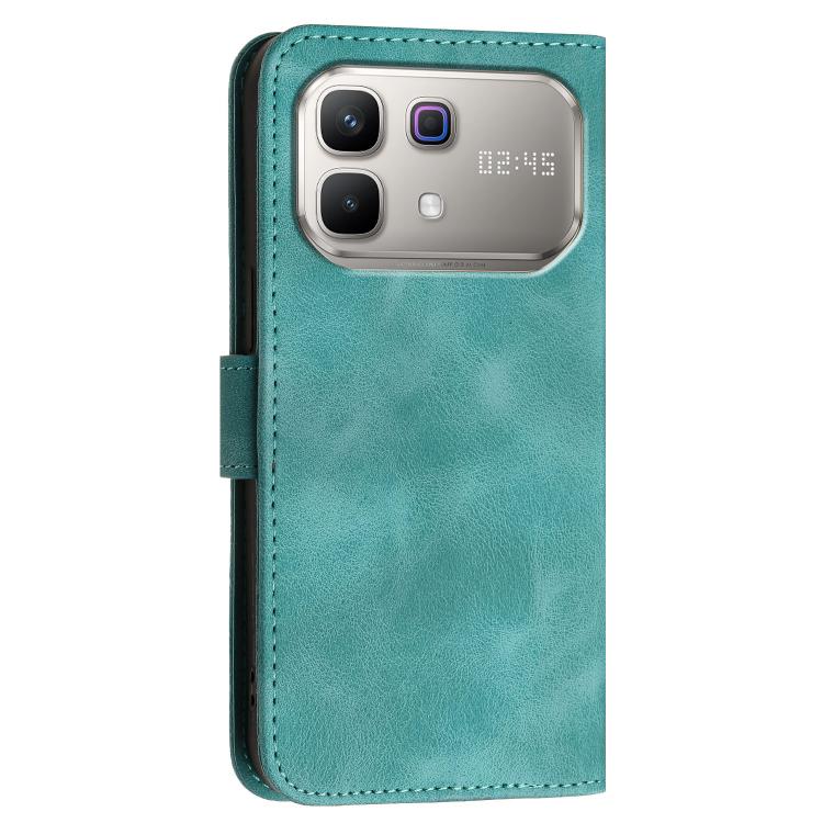 For Infinix Note 60 5G Grid Butterfly Embossed Pattern Leather Phone Case with Lanyard