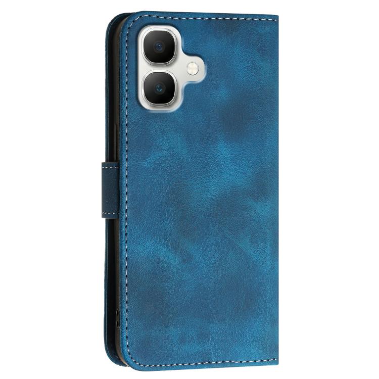 For Infinix Smart 20 4G Grid Butterfly Embossed Pattern Leather Phone Case with Lanyard