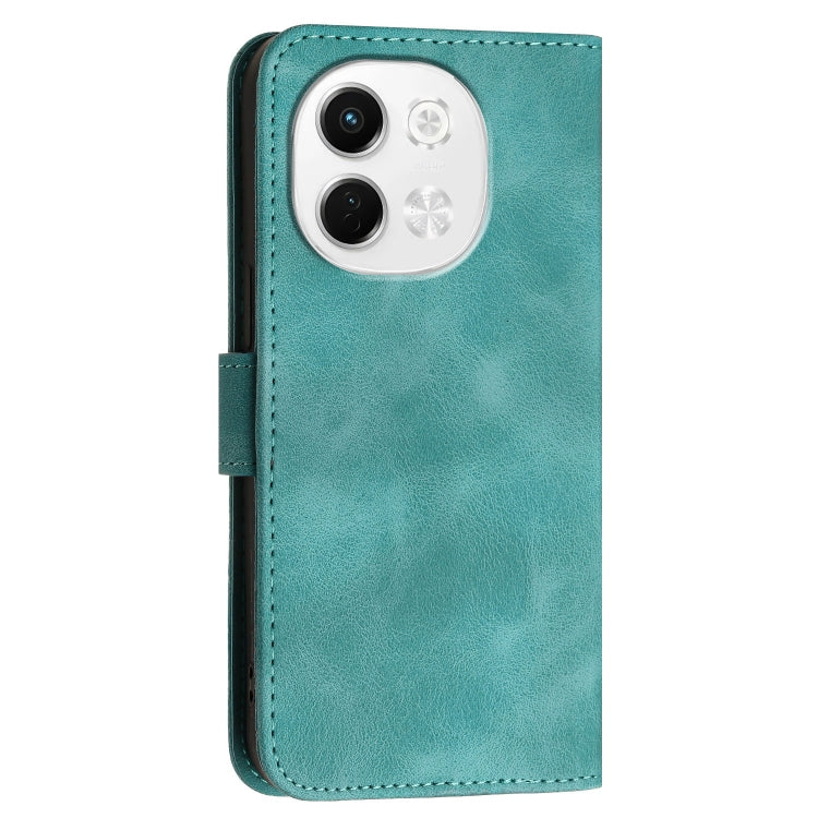 For Tecno Pova 6 Neo 5G / Spark 30 5G Grid Butterfly Embossed Pattern Leather Phone Case with Lanyard