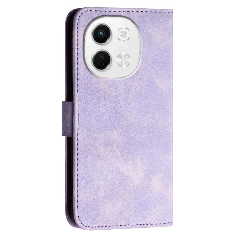 For Tecno Pova 6 Neo 5G / Spark 30 5G Grid Butterfly Embossed Pattern Leather Phone Case with Lanyard
