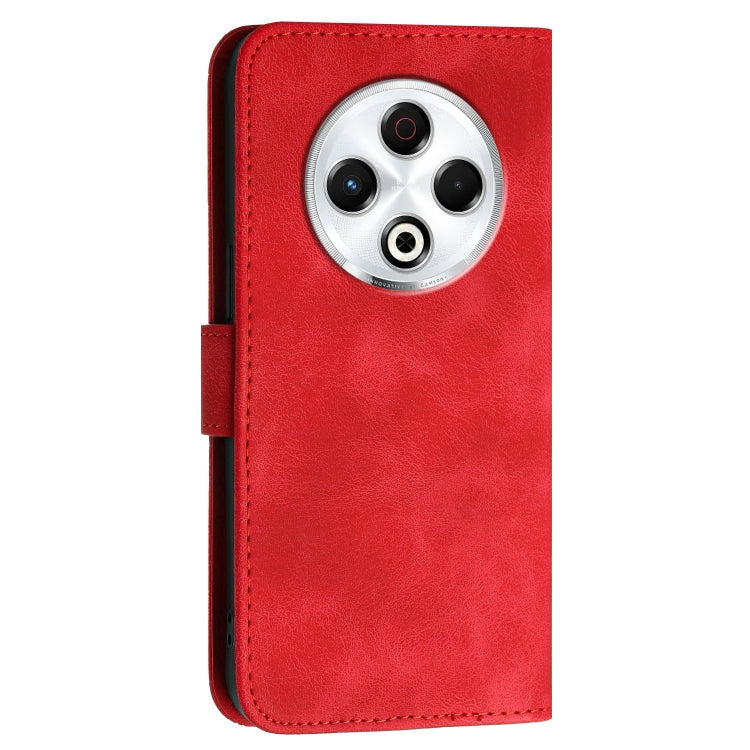 For Tecno Spark 30 4G Grid Butterfly Embossed Pattern Leather Phone Case with Lanyard