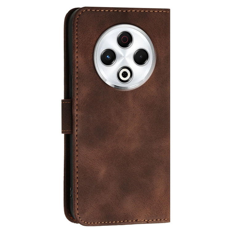 For Tecno Spark 30 4G Grid Butterfly Embossed Pattern Leather Phone Case with Lanyard
