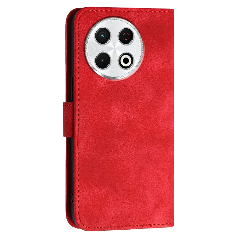 For Tecno Spark 30 Pro 4G Grid Butterfly Embossed Pattern Leather Phone Case with Lanyard