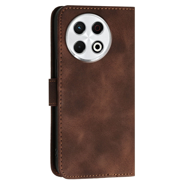 For Tecno Spark 30 Pro 4G Grid Butterfly Embossed Pattern Leather Phone Case with Lanyard