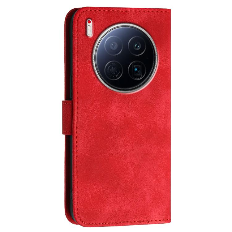 For Tecno Camon 40 Premier Grid Butterfly Embossed Pattern Leather Phone Case with Lanyard
