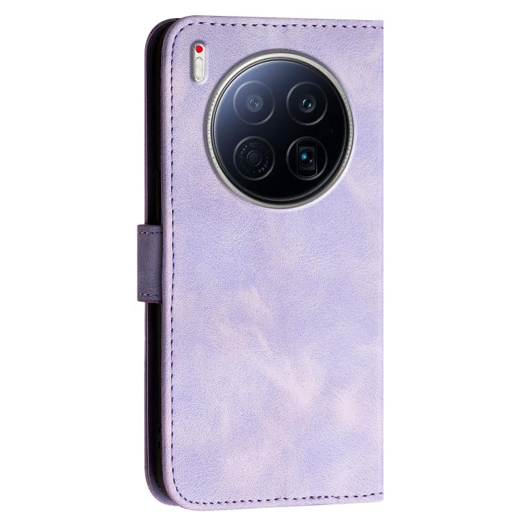 For Tecno Camon 40 Premier Grid Butterfly Embossed Pattern Leather Phone Case with Lanyard