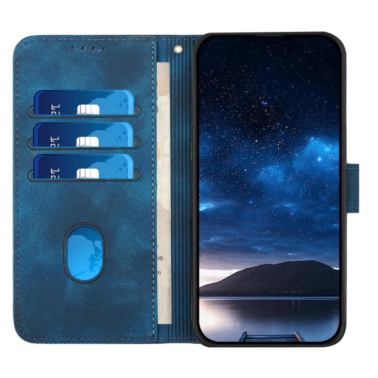 For Tecno Spark Slim Grid Butterfly Embossed Pattern Leather Phone Case with Lanyard