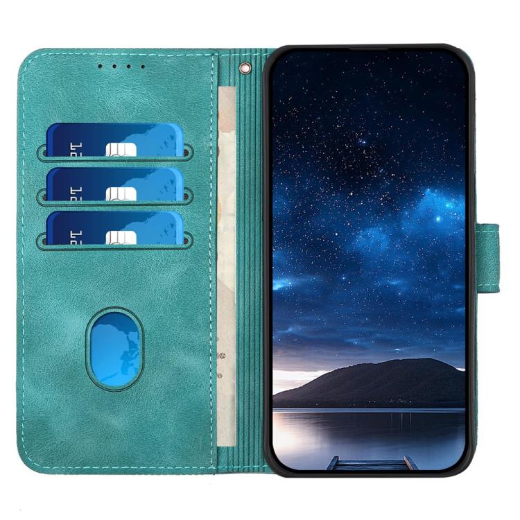 For Tecno Spark Slim Grid Butterfly Embossed Pattern Leather Phone Case with Lanyard