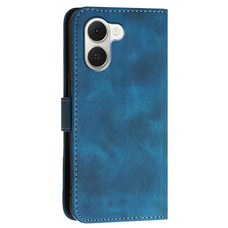 For Tecno Spark Go 3 / Pop 20 4G Grid Butterfly Embossed Pattern Leather Phone Case with Lanyard
