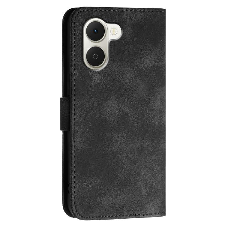 For Tecno Spark Go 3 / Pop 20 4G Grid Butterfly Embossed Pattern Leather Phone Case with Lanyard