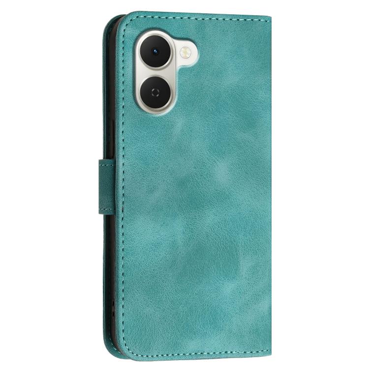 For Tecno Spark Go 3 / Pop 20 4G Grid Butterfly Embossed Pattern Leather Phone Case with Lanyard