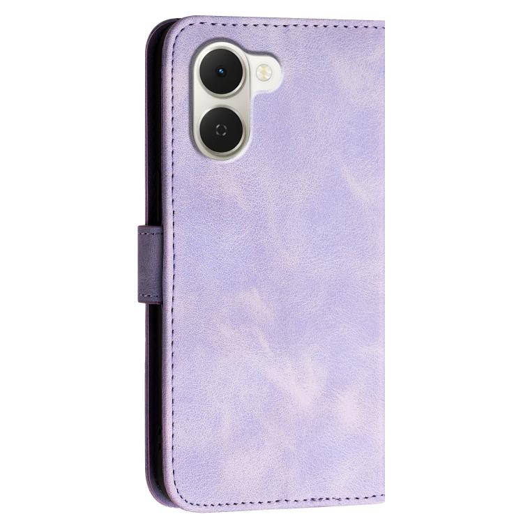 For Tecno Spark Go 3 / Pop 20 4G Grid Butterfly Embossed Pattern Leather Phone Case with Lanyard