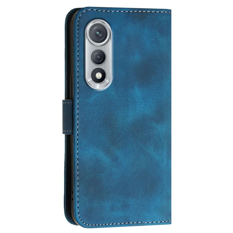 For Tecno Pova Curve Grid Butterfly Embossed Pattern Leather Phone Case with Lanyard
