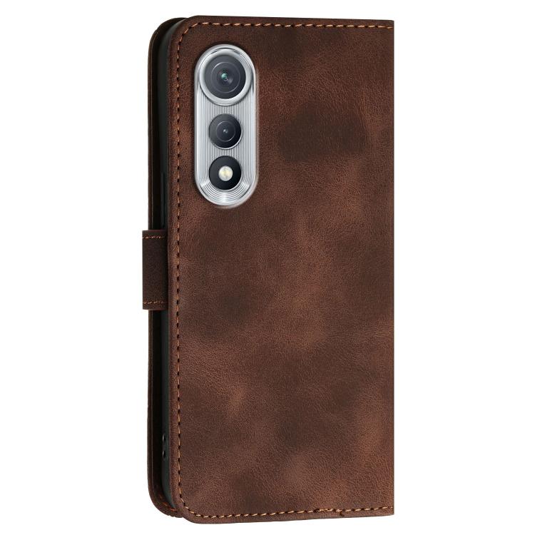 For Tecno Pova Curve Grid Butterfly Embossed Pattern Leather Phone Case with Lanyard