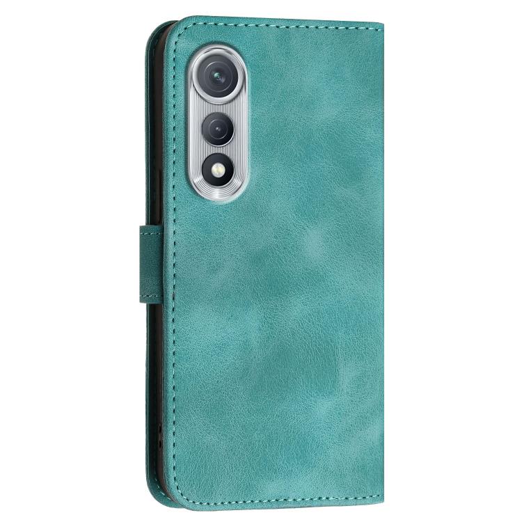 For Tecno Pova Curve Grid Butterfly Embossed Pattern Leather Phone Case with Lanyard