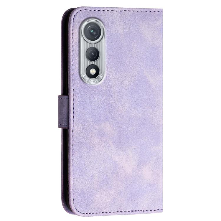 For Tecno Pova Curve Grid Butterfly Embossed Pattern Leather Phone Case with Lanyard