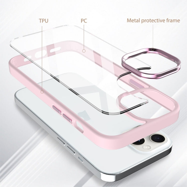 For iPhone 15 Pro Max Gold Shield 2 in 1 PC + TPU Shockproof Phone Case