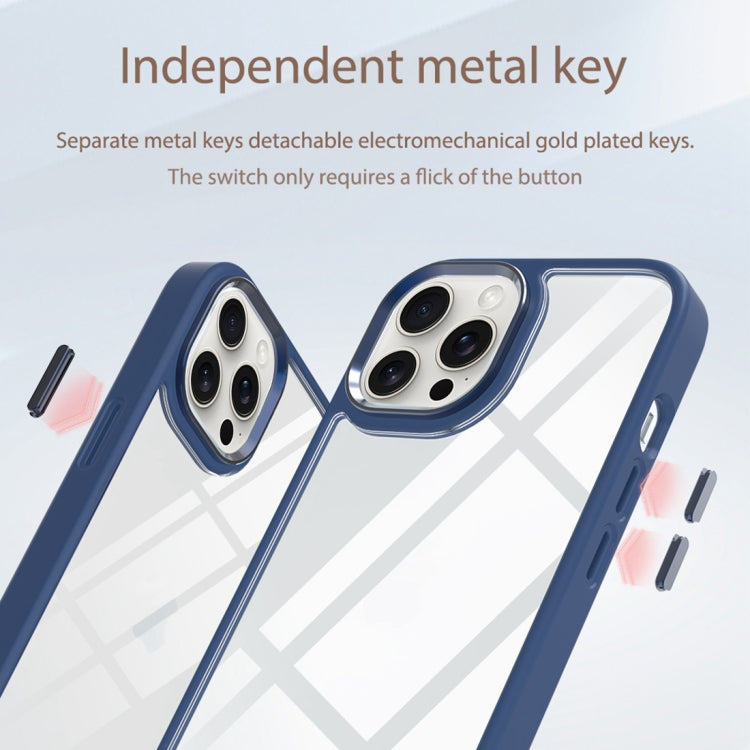 For iPhone 15 Pro Max Gold Shield 2 in 1 PC + TPU Shockproof Phone Case