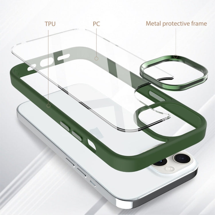 For iPhone 15 Pro Max Gold Shield 2 in 1 PC + TPU Shockproof Phone Case