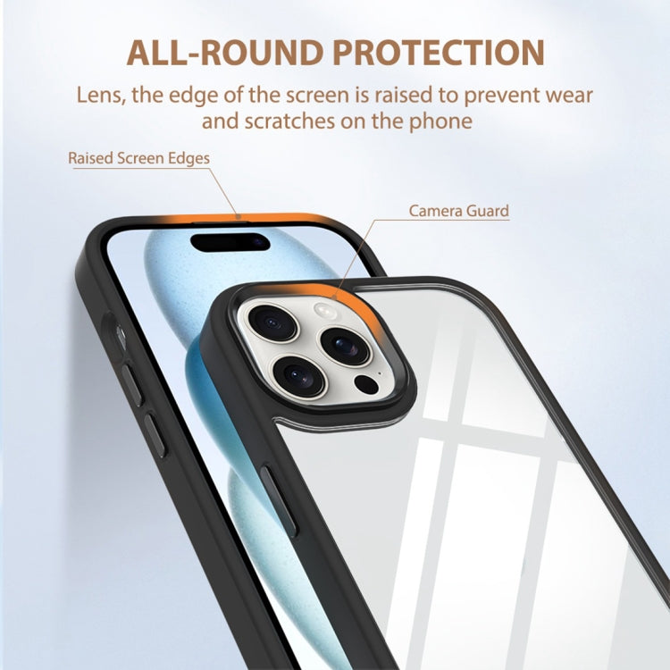 For iPhone 15 Pro Max Gold Shield 2 in 1 PC + TPU Shockproof Phone Case