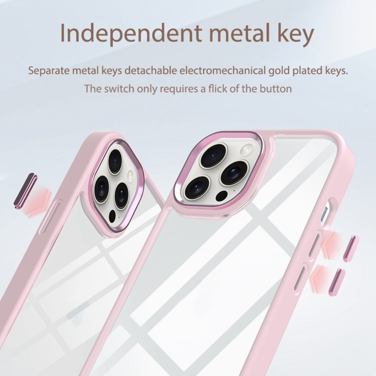 For iPhone 15 Pro Gold Shield 2 in 1 PC + TPU Shockproof Phone Case