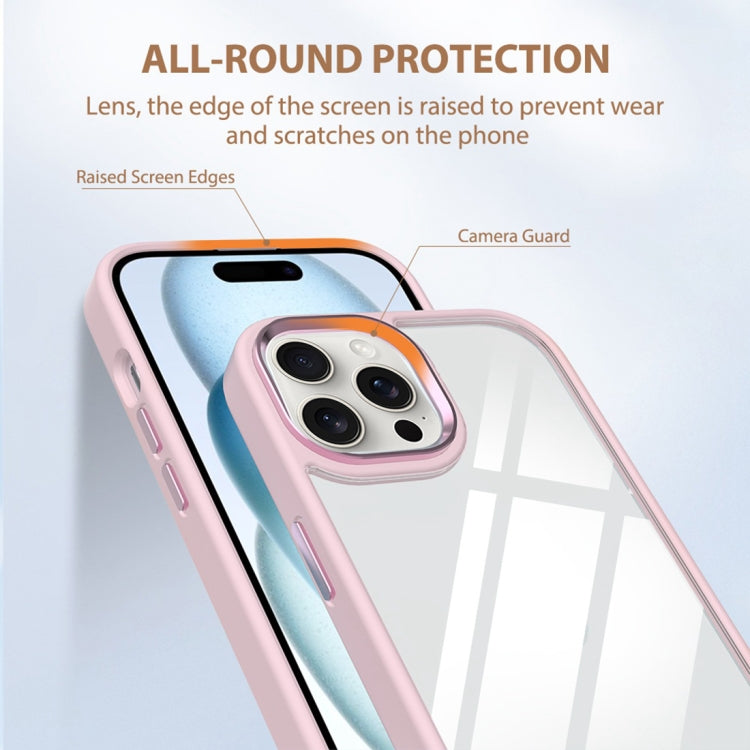 For iPhone 15 Pro Gold Shield 2 in 1 PC + TPU Shockproof Phone Case