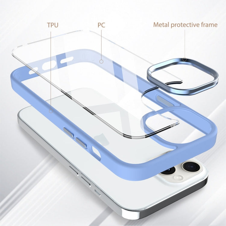 For iPhone 15 Pro Gold Shield 2 in 1 PC + TPU Shockproof Phone Case