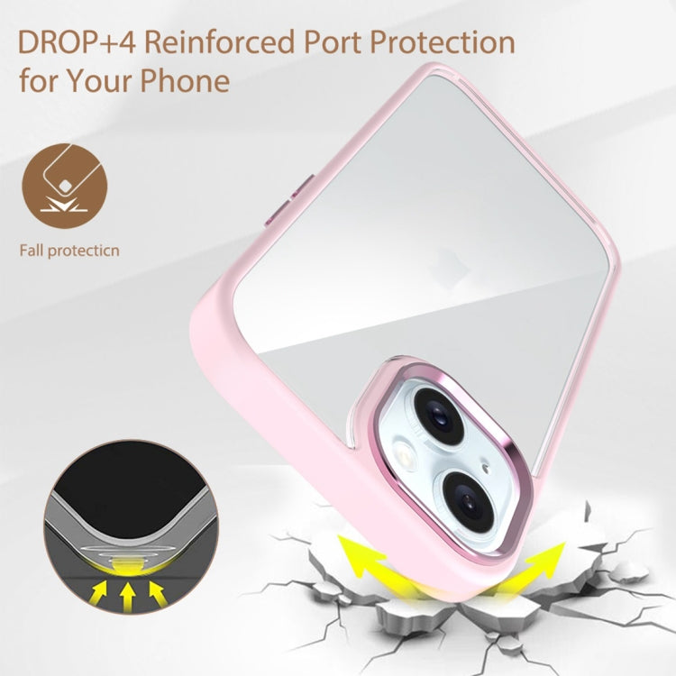 For iPhone 15 Gold Shield 2 in 1 PC + TPU Shockproof Phone Case