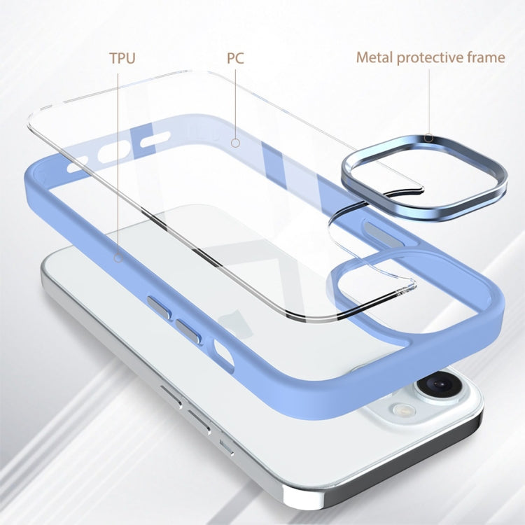 For iPhone 15 Gold Shield 2 in 1 PC + TPU Shockproof Phone Case