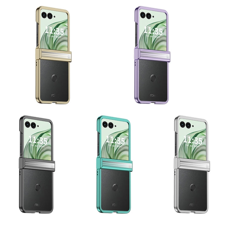 For Motorola Razr 50 Ultra Three Parts 6D Electroplating PC Shockproof Phone Case