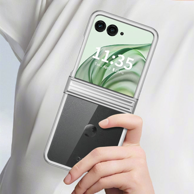 For Motorola Razr 50 Ultra Three Parts 6D Electroplating PC Shockproof Phone Case