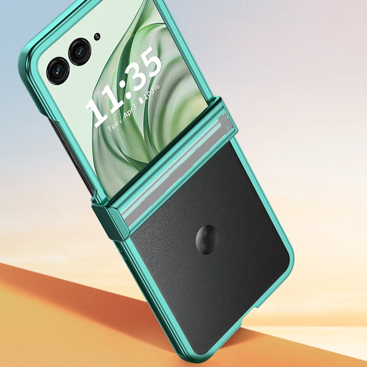 For Motorola Razr 50 Ultra Three Parts 6D Electroplating PC Shockproof Phone Case