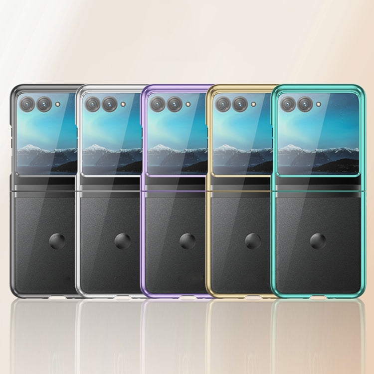 For Motorola Razr 50 Ultra 6D Electroplating PC Shockproof Phone Case