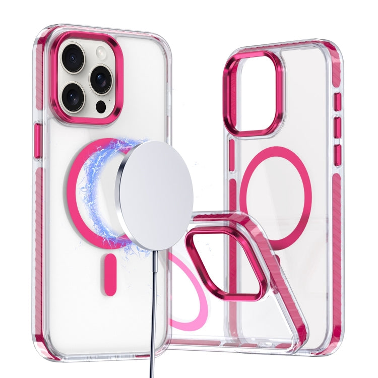 For iPhone 15 Pro Max Two-color TPU Hybrid PC MagSafe Phone Case
