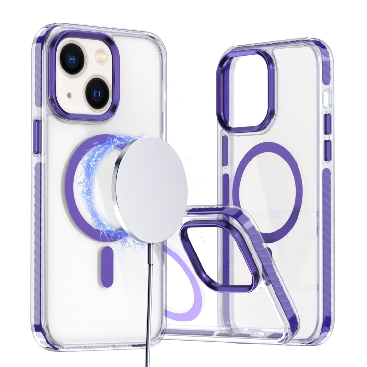 For iPhone 14 / 13 Two-color TPU Hybrid PC MagSafe Phone Case
