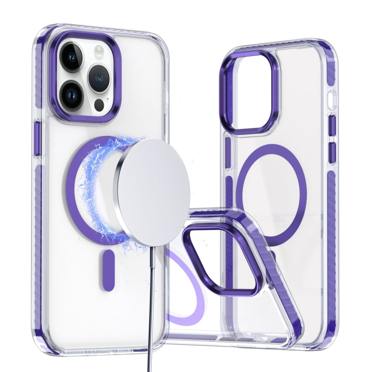 For iPhone 12 / 12 Pro Two-color TPU Hybrid PC MagSafe Phone Case