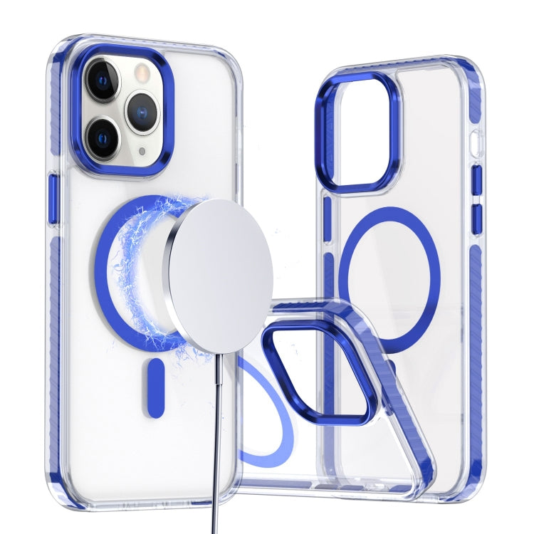 For iPhone 11 Pro Max Two-color TPU Hybrid PC MagSafe Phone Case