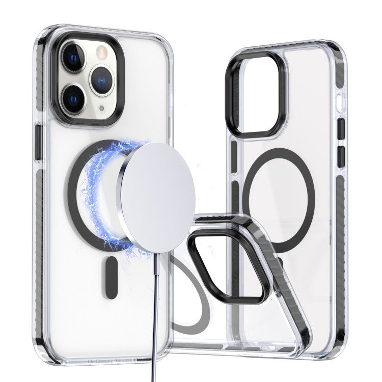For iPhone 11 Pro Max Two-color TPU Hybrid PC MagSafe Phone Case