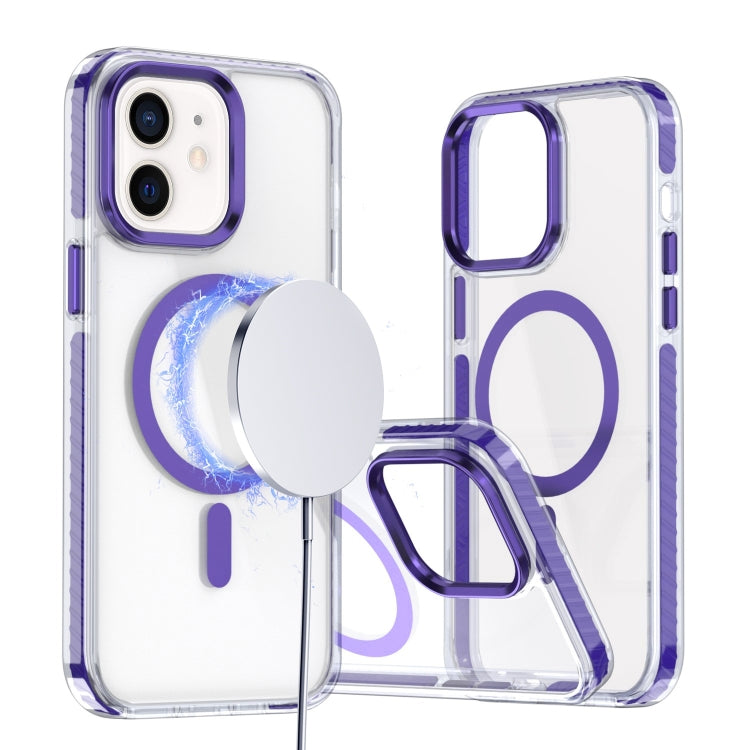 For iPhone 11 Two-color TPU Hybrid PC MagSafe Phone Case