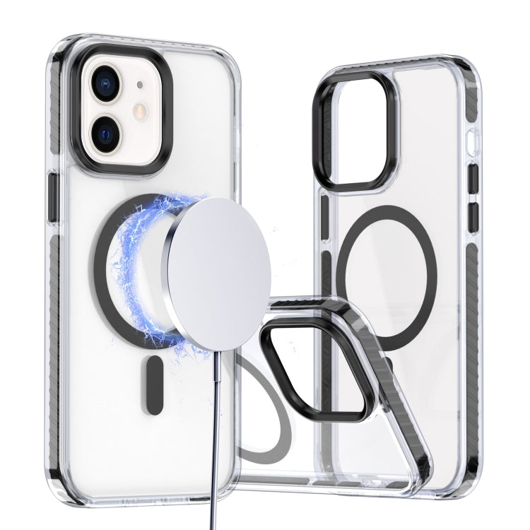 For iPhone 11 Two-color TPU Hybrid PC MagSafe Phone Case