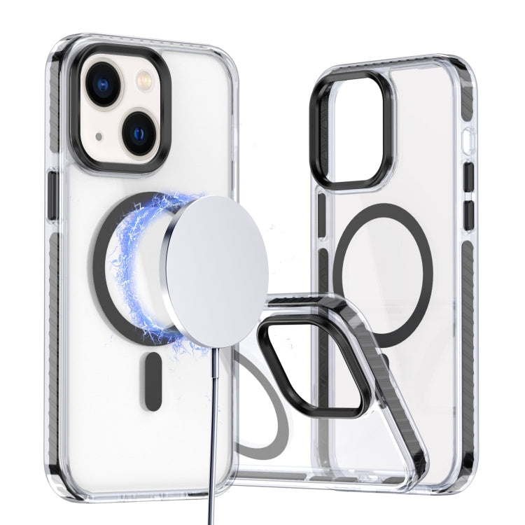 For iPhone 14 Plus Two-color TPU Hybrid PC MagSafe Phone Case