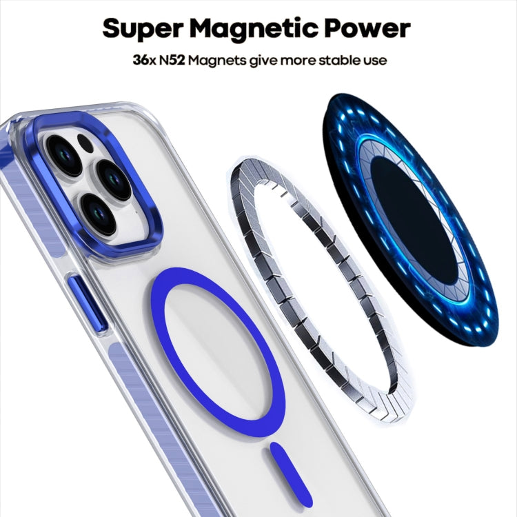 For iPhone 15 Two-color TPU Hybrid PC MagSafe Phone Case