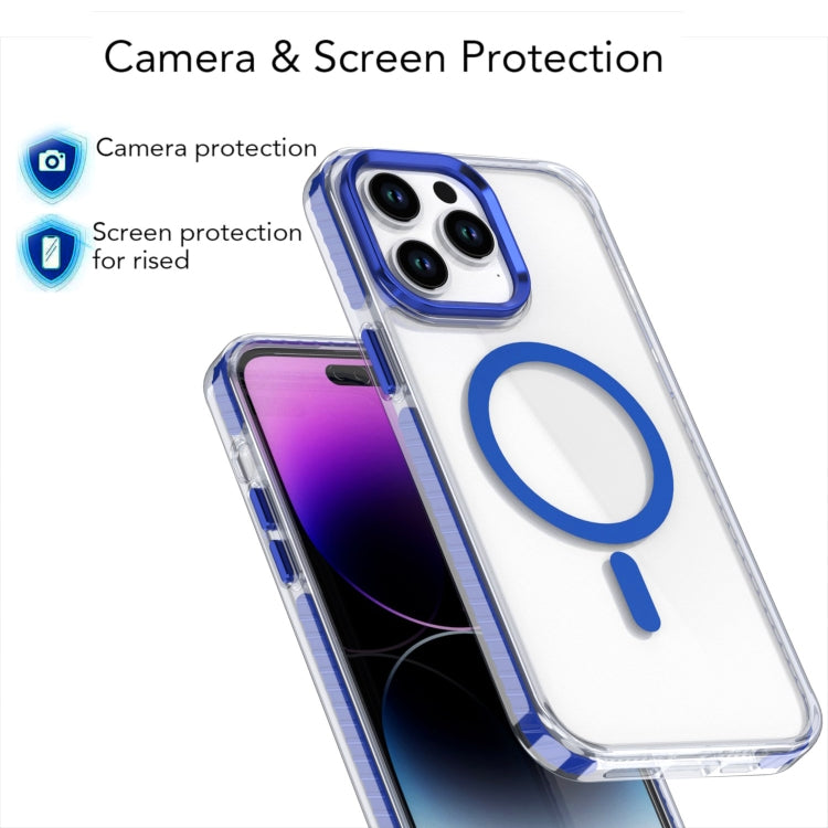 For iPhone 15 Pro Two-color TPU Hybrid PC MagSafe Phone Case