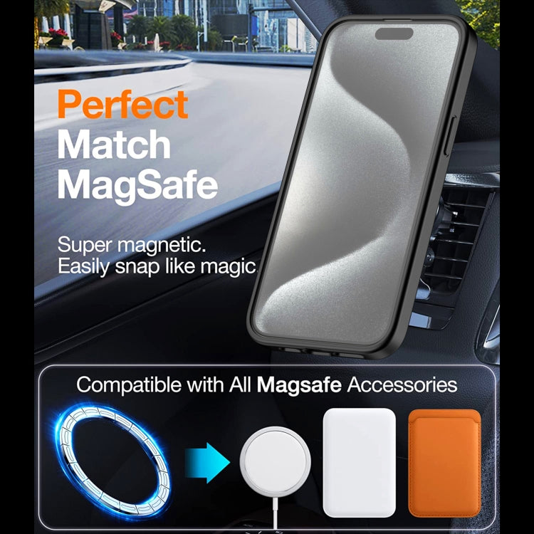For iPhone 15 Plus TPU Hybrid PC Inner Magnetic MagSafe Phone Case