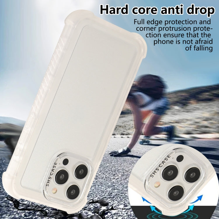 For iPhone 15 Pro Max Transparent Matte TPU Hybrid PC 3-in-1 Phone Case