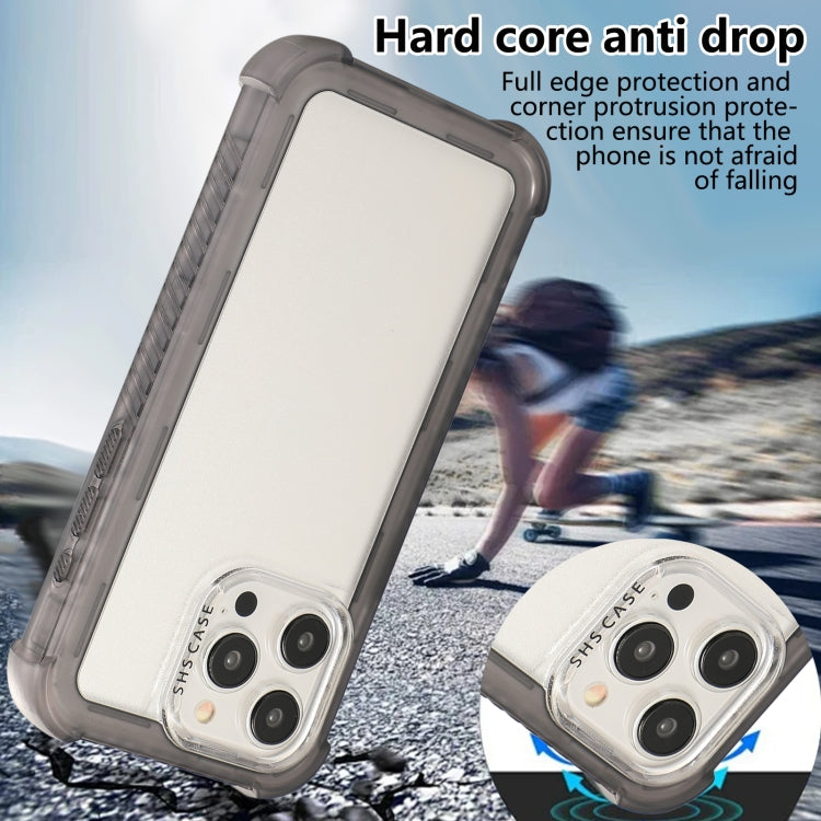 For iPhone 15 Pro Transparent Matte TPU Hybrid PC 3-in-1 Phone Case