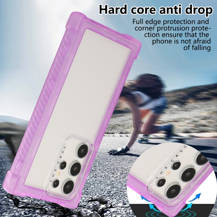 For Samsung Galaxy S24+ 5G Transparent Matte TPU Hybrid PC 3-in-1 Phone Case