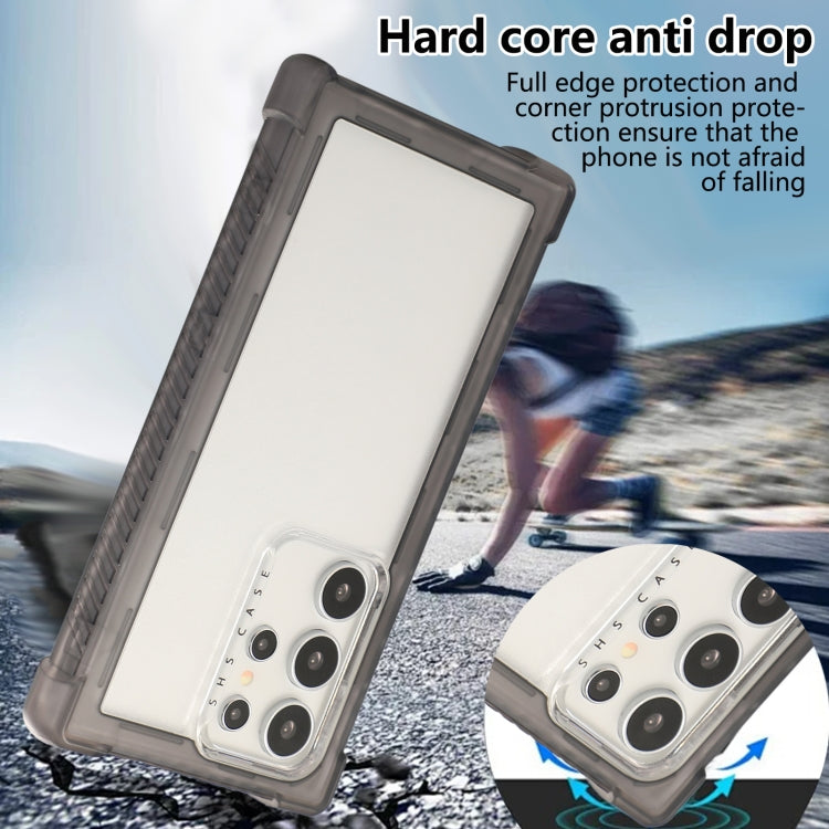 For Samsung Galaxy S24+ 5G Transparent Matte TPU Hybrid PC 3-in-1 Phone Case