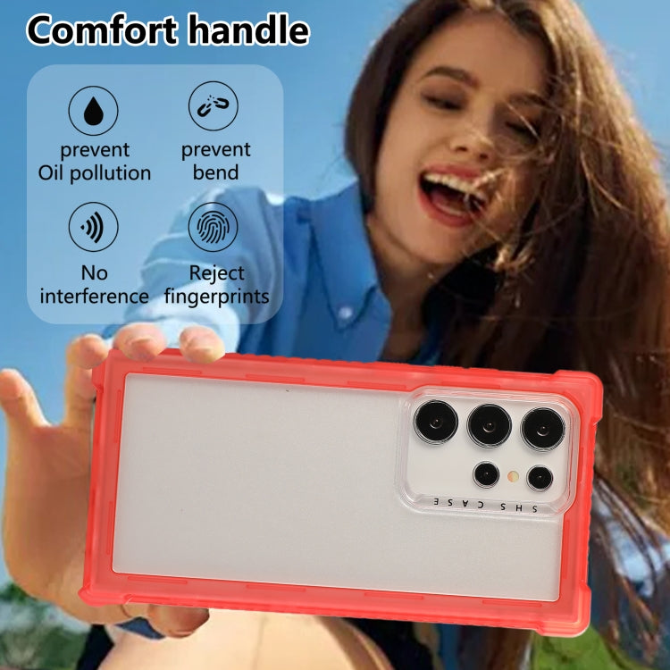 For Samsung Galaxy S24+ 5G Transparent Matte TPU Hybrid PC 3-in-1 Phone Case